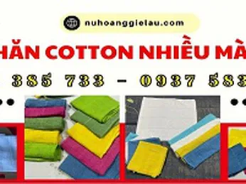 Xưởng sỉ khăn cotton nhiều màu giá tốt