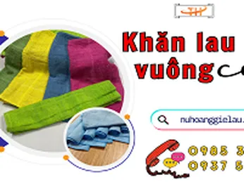 Tổng kho khăn lau vuông cotton bán sỉ số lượng lớn