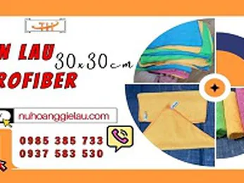 Sỉ khăn lau Microfiber 30x30cm cao cấp giá tốt tận xưởng