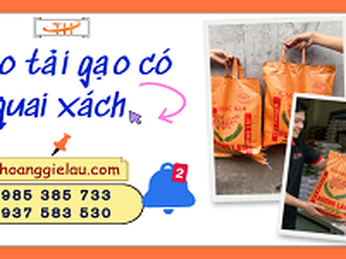 Kho sỉ bao tải gạo có quai xách sẵn hàng
