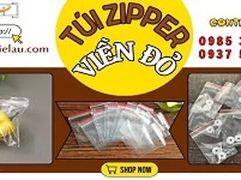 Hàng hot - Túi zipper viền đỏ giá xưởng