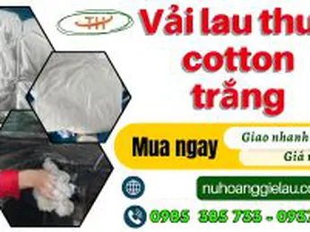 Vải lau thun cotton trắng siêu thấm giá rẻ