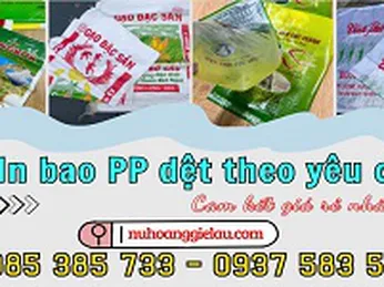 In bao PP dệt đựng gạo theo yêu cầu nhanh, rẻ, đẹp