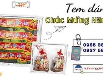 Sỉ tem dán Chúc Mừng Năm Mới tận xưởng