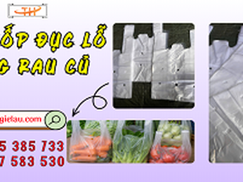 Túi xốp đục lỗ đựng rau củ giá sỉ - Giao hàng toàn quốc