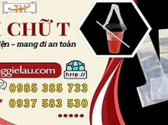 Túi đựng ly chữ T tiện lợi cho quán cafe trà sữa sỉ rẻ