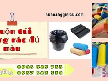 Địa chỉ mua sỉ rẻ cuộn túi rác tiểu, trung, dai du mau