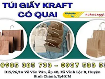 Nhập sỉ túi giấy kraft có quai giá tốt