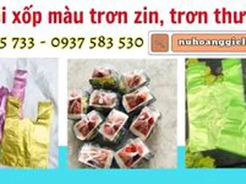 Mua sỉ giá rẻ túi xốp bóng mỡ màu trơn zin trơn thường tại HCM