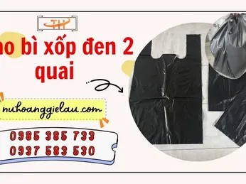 Bao bì xốp đen 2 quai giá sỉ tốt