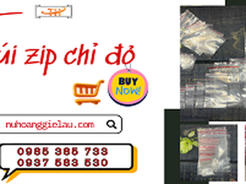 Túi zip chỉ đỏ khóa kín giá sỉ tận xưởng