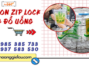 Túi nilon zip lock đựng đồ uống mang đi