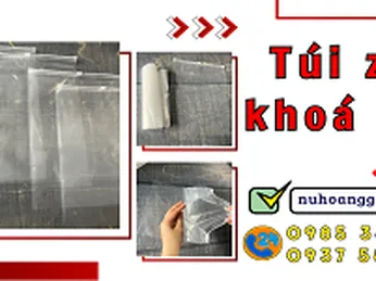 Túi zip khóa kéo trong suốt đựng hàng đa năng