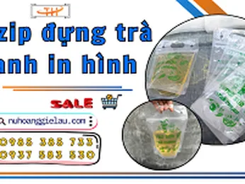 Túi zip đựng trà chanh in hình bán sỉ