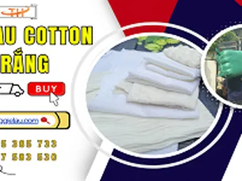 Kho giẻ lau cotton trắng công nghiệp giá sỉ