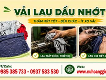 Vải lau máy cơ khí bền chắc ít xơ vải