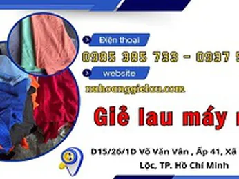 Kho giẻ lau máy móc công nghiệp tận xưởng giao tận nơi