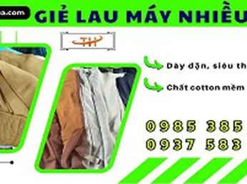 Mua sỉ rẻ giẻ lau máy may nhiều lớp dày dặn