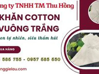 Khăn cotton vuông trắng giá rẻ tận xưởng