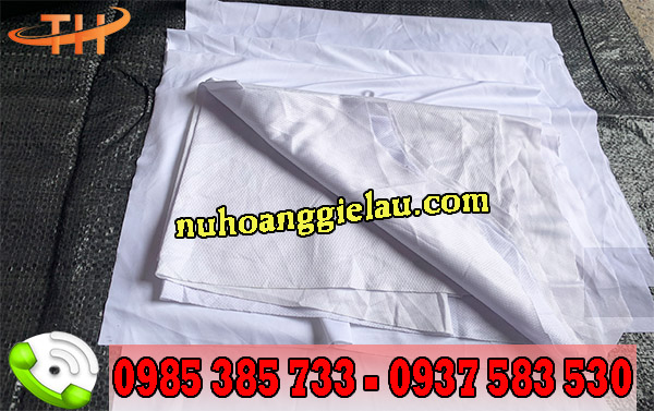 Vải lau công nghiệp 1 lớp màu trắng Vải lau công nghiệp 1 lớp màu trắng