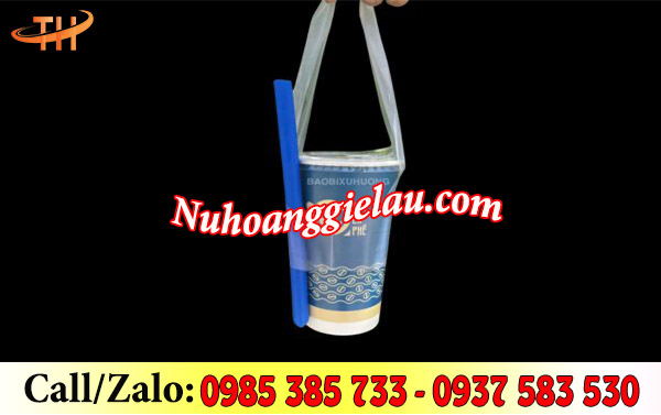 Túi chữ T đựng ly trà sữa bắt mắt Túi chữ T đựng ly trà sữa bắt mắt