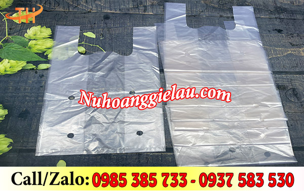 Túi 2 quai trắng đục lỗ sẵn số lượng giá rẻ Túi 2 quai trắng đục lỗ sẵn số lượng giá rẻ