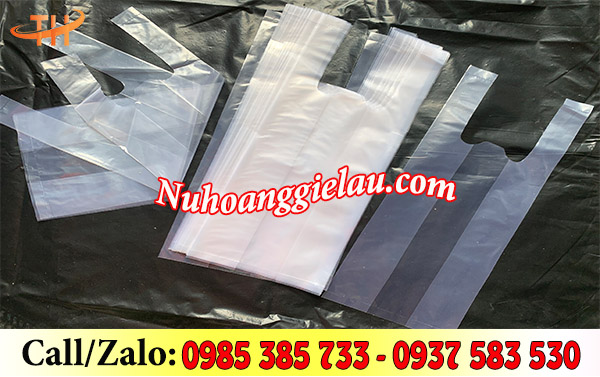 Túi đựng nước mía 1 ly hai quai màu trắng loại trơn Túi đựng nước mía 1 ly hai quai màu trắng loại trơn