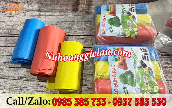 Cuộn túi đựng rác màu Cuộn túi đựng rác màu