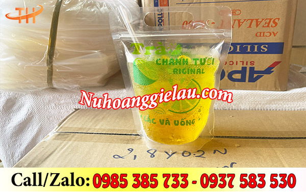 Túi zip đựng trà sữa - trà chanh độc đáo Túi zip đựng trà sữa - trà chanh độc đáo
