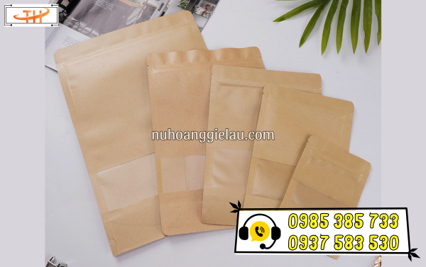 Túi giấy zip giấy có cửa sổ trong suốt đa dạng với nhiều kích thước Túi giấy zip giấy có cửa sổ trong suốt đa dạng với nhiều kích thước