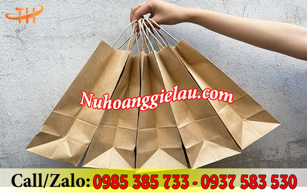 Túi giấy có quai được ứng dụng nhiều hiện nay Túi giấy có quai được ứng dụng nhiều hiện nay