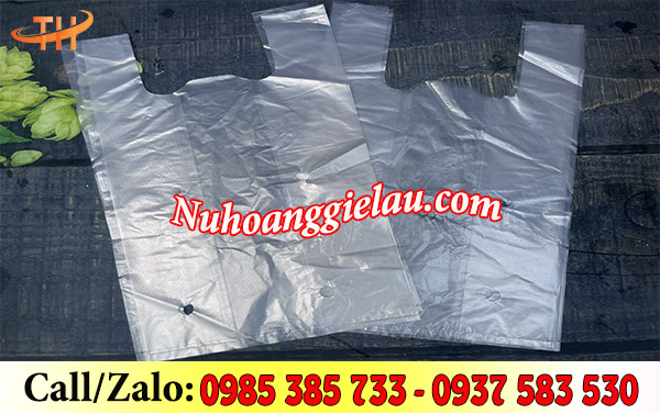 Túi 2 quai trắng đục lỗ Túi 2 quai trắng đục lỗ