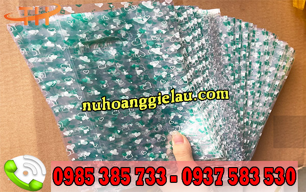 Túi hột xoài PP trong in tim Túi hột xoài PP trong in tim