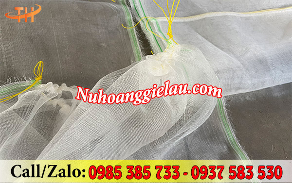 Túi lưới bọc mít có thiết kế dây rút tiện lợi Túi lưới bọc mít có thiết kế dây rút tiện lợi