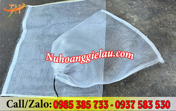Túi lưới bọc trái cây có sẵn dây rút tiện lợi Túi lưới bọc trái cây có sẵn dây rút tiện lợi