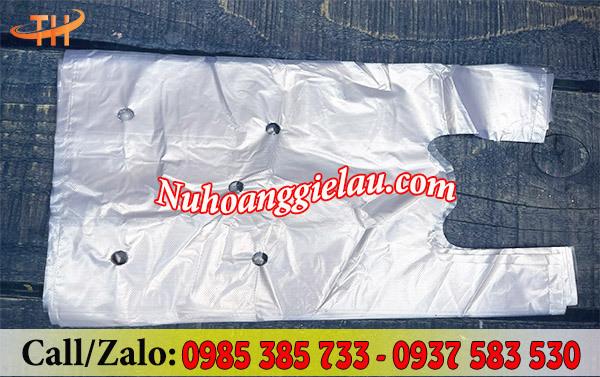 Túi nilon 2 quai có đục sẵn lỗ siêu thoáng khí Túi nilon 2 quai có đục sẵn lỗ siêu thoáng khí