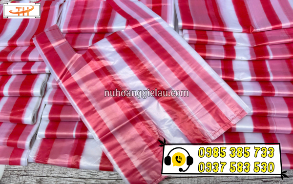 Túi nilon hai quai màu sọc đỏ hàng chuẩn tại Thu Hồng Túi nilon hai quai màu sọc đỏ hàng chuẩn tại Thu Hồng