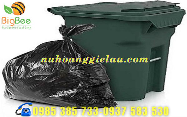 túi nilon đựng rác cỡ lớn công nghiệp màu đen