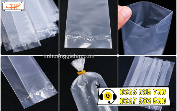 Túi nilon trong suốt làm kem/ sữa chua Túi nilon trong suốt làm kem/ sữa chua