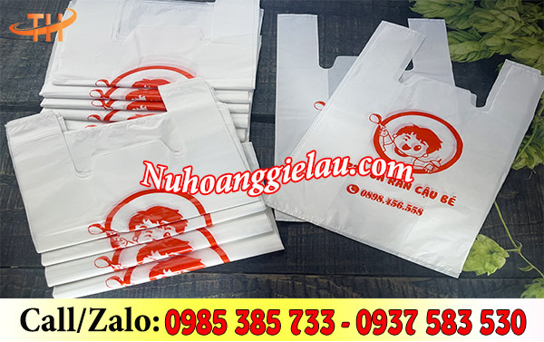 Túi xốp trắng sữa in sẵn và trơn Túi xốp trắng sữa in sẵn và trơn