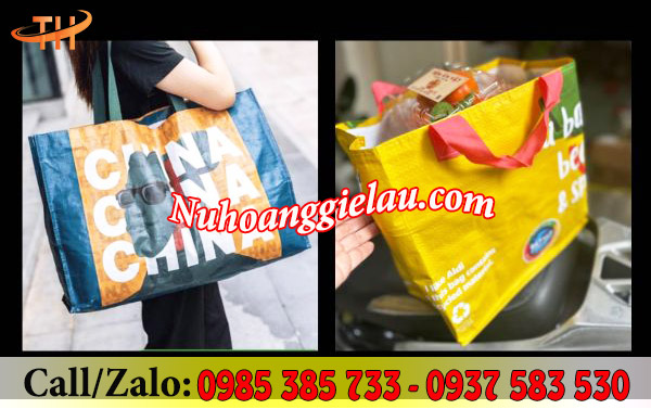 Túi PP dệt siêu thị bền, sử dụng tiện lợi Túi PP dệt siêu thị bền, sử dụng tiện lợi