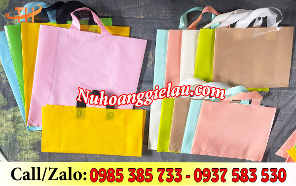 Túi quai ép PE đủ màu Túi quai ép PE đủ màu