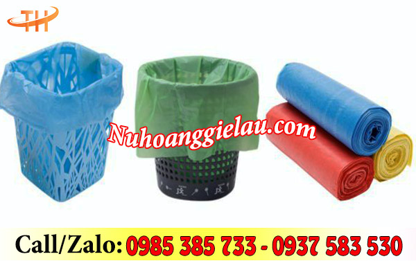 Cuộn túi đựng rác màu phù hợp với nhiều cỡ thùng rác Cuộn túi đựng rác màu phù hợp với nhiều cỡ thùng rác