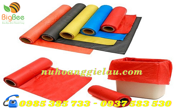 túi đựng rác cuộn nhiều màu sắc