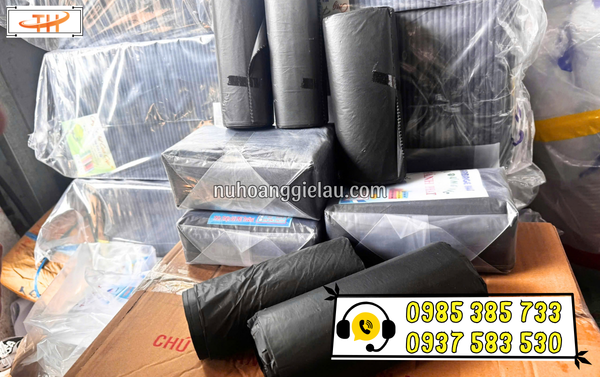 Túi đựng rác cuộn màu đen sẵn sỉ Túi đựng rác cuộn màu đen sẵn sỉ