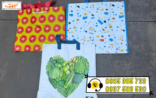 Hình ảnh thực tế của túi siêu thị PP dệt Hình ảnh thực tế của túi siêu thị PP dệt