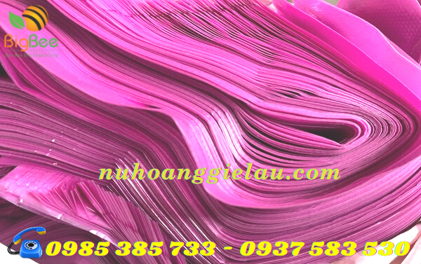 túi xốp hai quai hồng