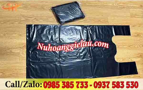 Túi nilon đen bóng có quai Túi nilon đen bóng có quai