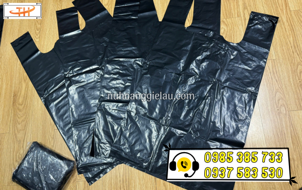 Túi xốp hai quai đen bán sỉ Túi xốp hai quai đen bán sỉ