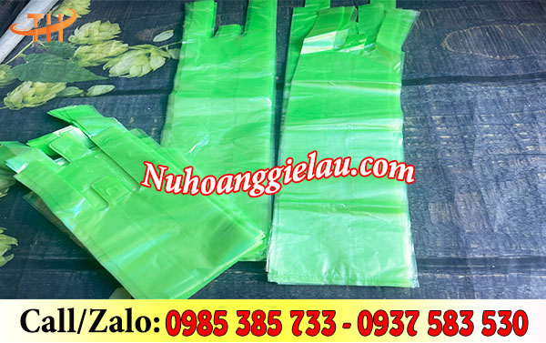 Túi đựng bánh mì dài màu xanh Túi đựng bánh mì dài màu xanh